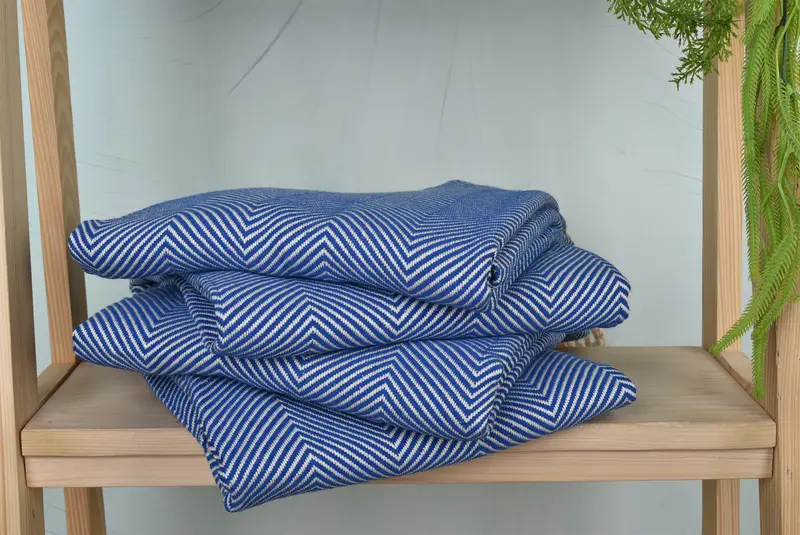 70x40 Cotton Herringbone Towel, Organic Towel, Sand-resistant towel, Personalized Wedding Gift For Couple, Organic Turkish towel, Turkish hand towel - 7