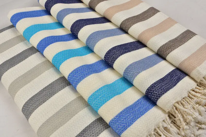 68x40 Cotton Striped Towel, Decorative Towel, Travel towel, Bridesmaid Gift Towel, Gym Towel, Personalized Beach Towel, Personalized Gift For Her - 6
