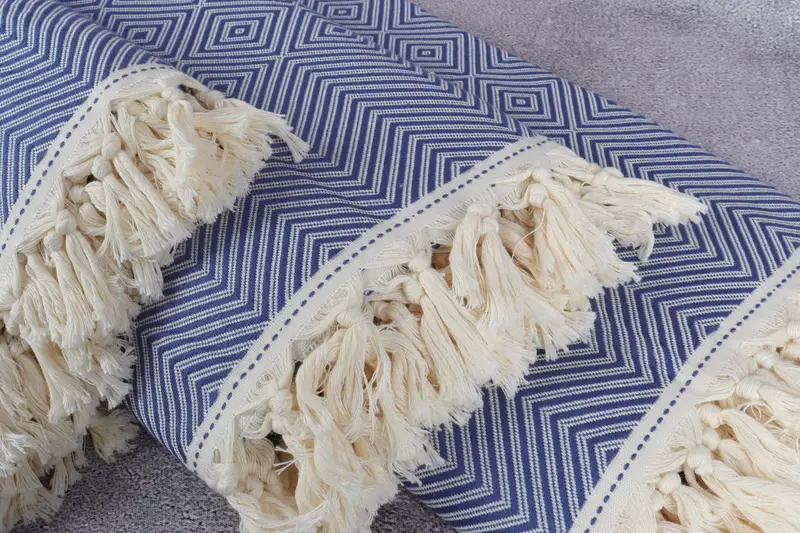 Tablecloth, Organic Throw, Bachelorette Party Favors, 92x80 Cotton Diamond Towel, Wedding Gift For Bride, Decorative Blanket, Turkish Blanket Queen - 5