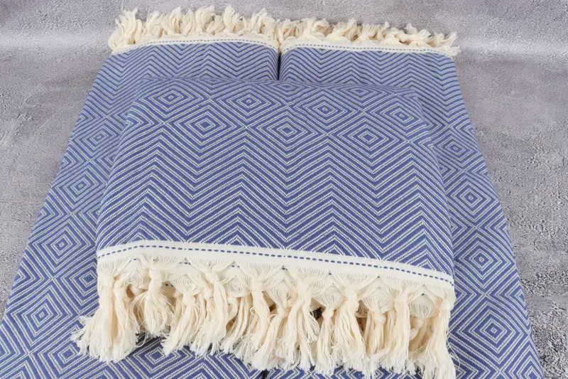 Tablecloth, Organic Throw, Bachelorette Party Favors, 92x80 Cotton Diamond Towel, Wedding Gift For Bride, Decorative Blanket, Turkish Blanket Queen - 4