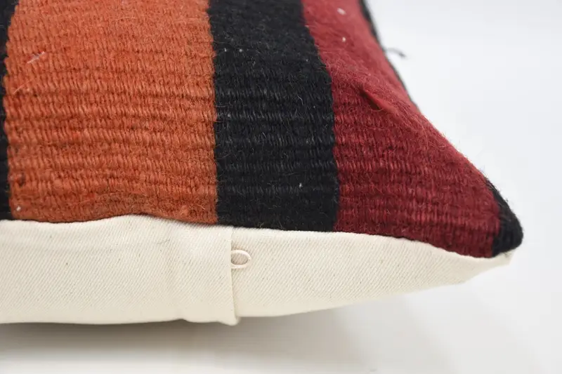 Yoga Pillow, Cushion Case, Custom Pillow Sham, Kilim Cushion Sham, Interior Designer Pillow, Vintage Pillow, 12x24 Orange Cushion, Turkish Pillow - 5