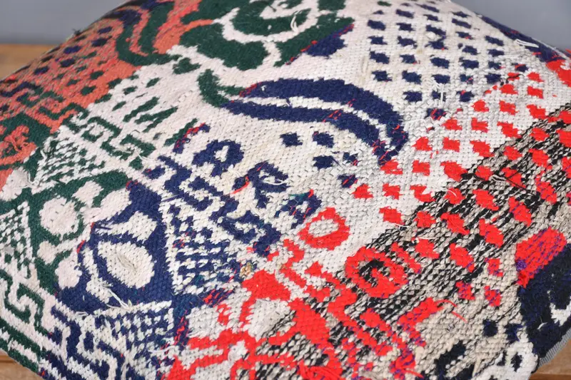 Cushion, Kilim Rug Pillow Sham, Handwoven Cushion Case, Garden Pillow, 20x20 White Cushion, Kilim Cushion Sham, Boho Pillow, Pillow for Couch - 4