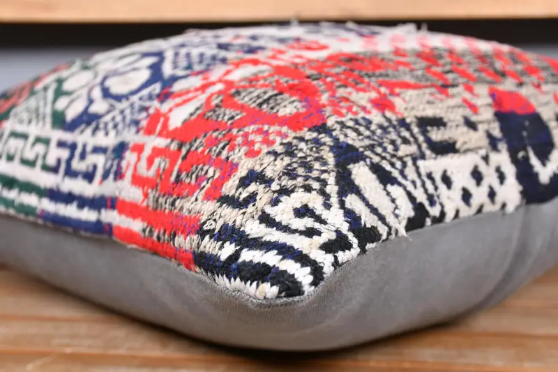 Cushion, Kilim Rug Pillow Sham, Handwoven Cushion Case, Garden Pillow, 20x20 White Cushion, Kilim Cushion Sham, Boho Pillow, Pillow for Couch - 3