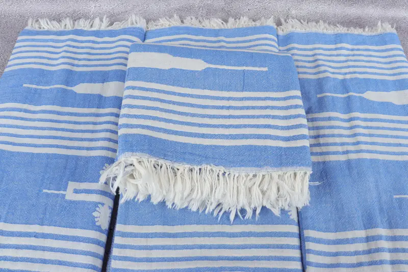 Summer Towel, Lightweight Turkish towel, Turkish hand towel, Peshtemal Towel, 70x36 Cotton Striped Towel, Cute Beach Towel, Family Gift, Fouta towel - 5