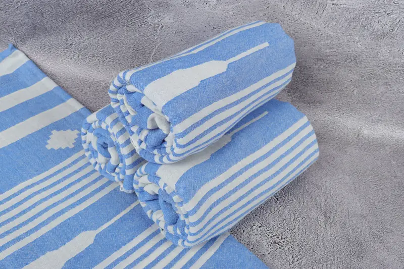 Summer Towel, Lightweight Turkish towel, Turkish hand towel, Peshtemal Towel, 70x36 Cotton Striped Towel, Cute Beach Towel, Family Gift, Fouta towel - 8