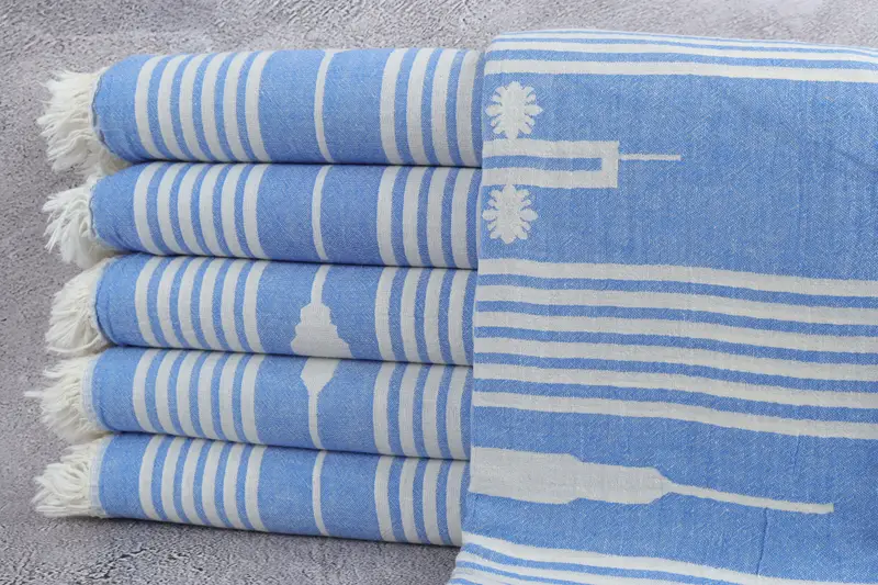 Summer Towel, Lightweight Turkish towel, Turkish hand towel, Peshtemal Towel, 70x36 Cotton Striped Towel, Cute Beach Towel, Family Gift, Fouta towel - 2
