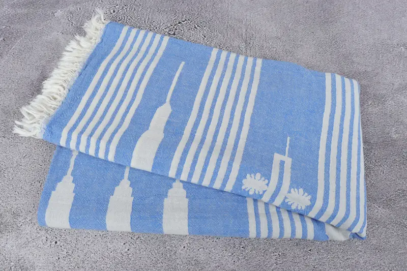 Summer Towel, Lightweight Turkish towel, Turkish hand towel, Peshtemal Towel, 70x36 Cotton Striped Towel, Cute Beach Towel, Family Gift, Fouta towel - 7