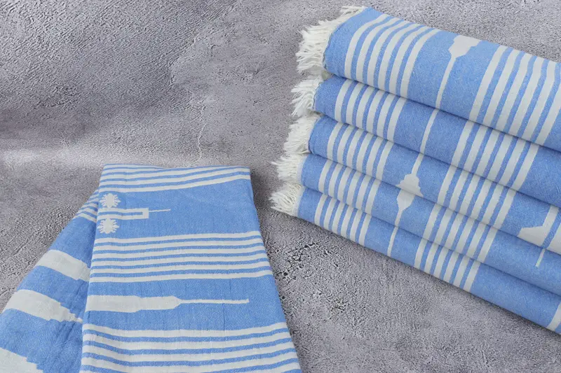 Summer Towel, Lightweight Turkish towel, Turkish hand towel, Peshtemal Towel, 70x36 Cotton Striped Towel, Cute Beach Towel, Family Gift, Fouta towel - 3