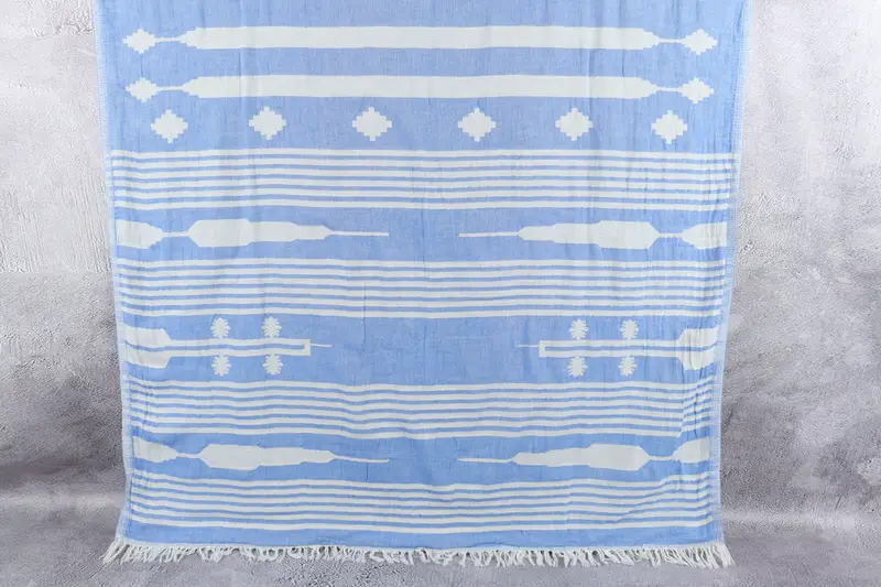 Summer Towel, Lightweight Turkish towel, Turkish hand towel, Peshtemal Towel, 70x36 Cotton Striped Towel, Cute Beach Towel, Family Gift, Fouta towel - 1