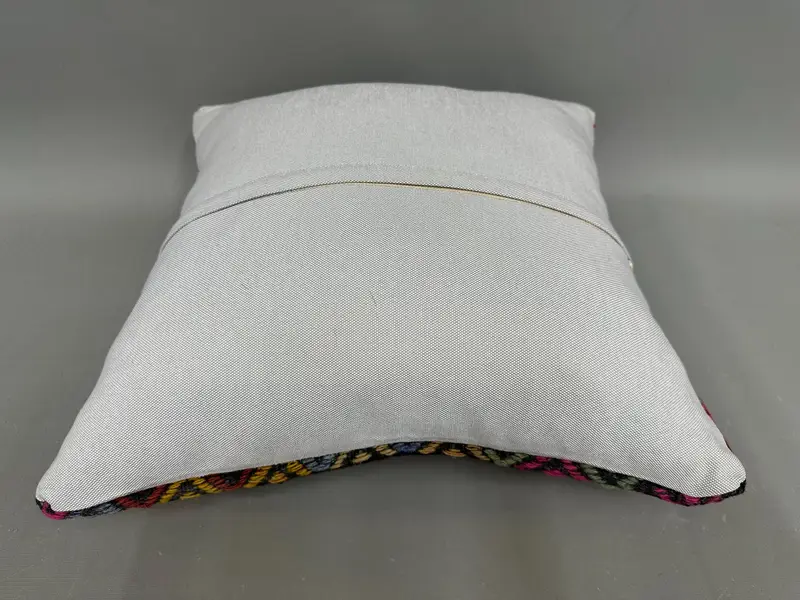 18x18 Pink Cushion, Handmade Kilim Cushion, Handmade Pillow, Turkish Pillow, Kilim Pillow Cover, Ethnic Cushion, Cushion Cover - 7