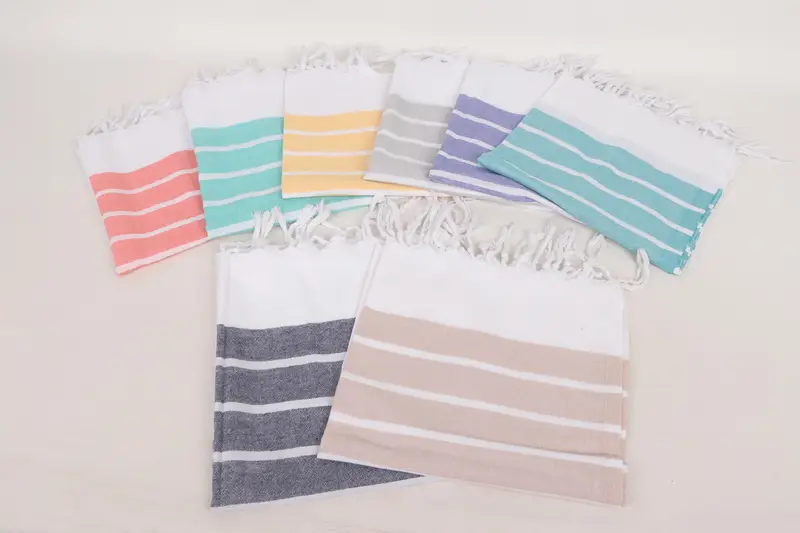 Bridesmaid Gift, Bridal Shower Gift, Personalized Kitchen Towel, Personalized Hand Towel, Valentines Gift, 40x20 Cotton Striped Towel, Wedding Gift - 3