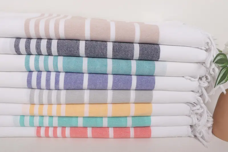 Bridesmaid Gift, Bridal Shower Gift, Personalized Kitchen Towel, Personalized Hand Towel, Valentines Gift, 40x20 Cotton Striped Towel, Wedding Gift - 2