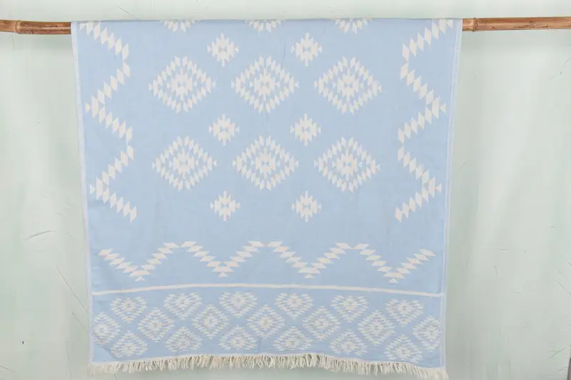 Gifts For Him, Custom Beach Towel, Gift For Best Friend, Gift For Her, 70x36 Cotton Kilim Towel, Best Wedding Gift, Monogrammed Turkish Towel - 1