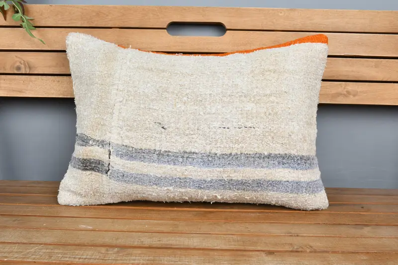 16x24 Beige Cushion Cover, Living Room Throw Pillow Sham, Gift Pillow, Cushion Cover, Vintage Pillow, Interior Designer Pillow - 6