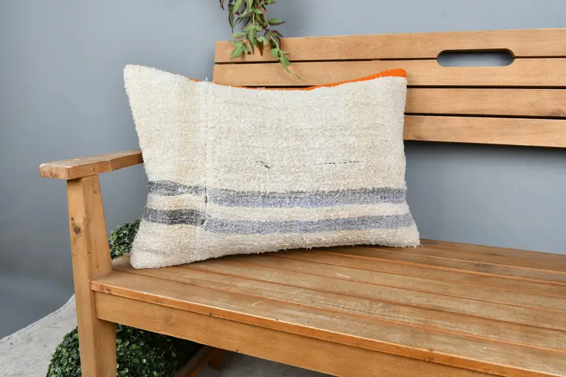 16x24 Beige Cushion Cover, Living Room Throw Pillow Sham, Gift Pillow, Cushion Cover, Vintage Pillow, Interior Designer Pillow - 1