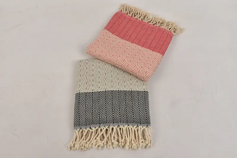36x18 Cotton Diamond Towel, Kitchen Towel, Guest Towel, Personalized Hand Towel, Monogram Turkish Bath Towel, Small Bath Towels, Christmas Favors - 7