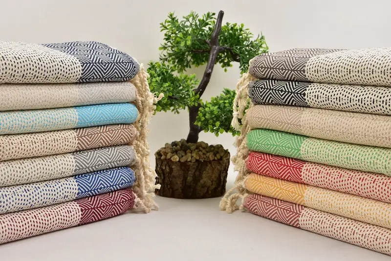 36x18 Cotton Diamond Towel, Kitchen Towel, Guest Towel, Personalized Hand Towel, Monogram Turkish Bath Towel, Small Bath Towels, Christmas Favors - 3
