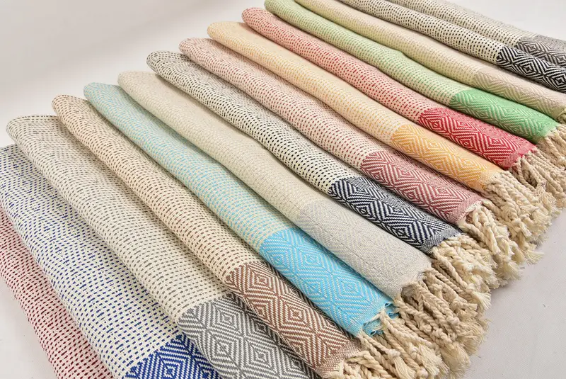 36x18 Cotton Diamond Towel, Kitchen Towel, Guest Towel, Personalized Hand Towel, Monogram Turkish Bath Towel, Small Bath Towels, Christmas Favors - 6