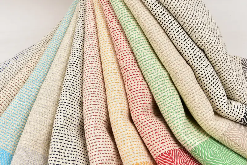 36x18 Cotton Diamond Towel, Kitchen Towel, Guest Towel, Personalized Hand Towel, Monogram Turkish Bath Towel, Small Bath Towels, Christmas Favors - 5