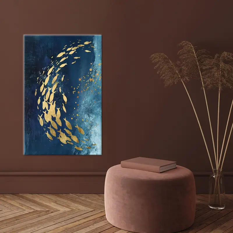 Modern Lüks Soyut Balık Kanvas Tablo Tablo - Zarif Duvar Sanatı