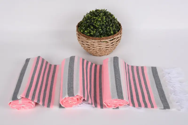 Lightweight Turkish towel, Bridesmaid Gifts, Eco-friendly Turkish peshtemal towel, Valentines Day Gift Idea, 68x40 Cotton Striped Towel, Thin towel - 8