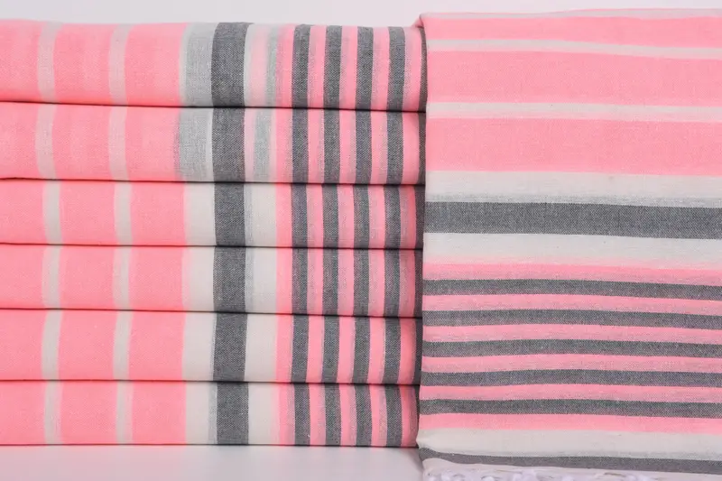 Lightweight Turkish towel, Bridesmaid Gifts, Eco-friendly Turkish peshtemal towel, Valentines Day Gift Idea, 68x40 Cotton Striped Towel, Thin towel - 1