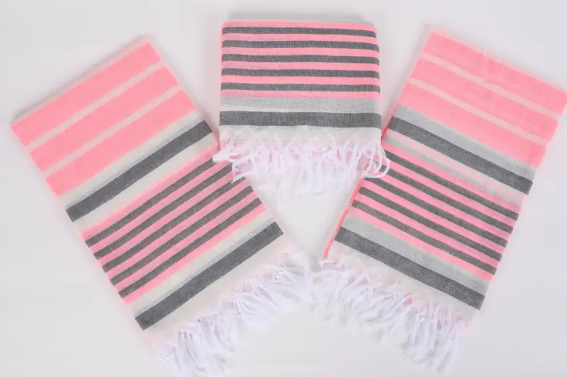 Lightweight Turkish towel, Bridesmaid Gifts, Eco-friendly Turkish peshtemal towel, Valentines Day Gift Idea, 68x40 Cotton Striped Towel, Thin towel - 6
