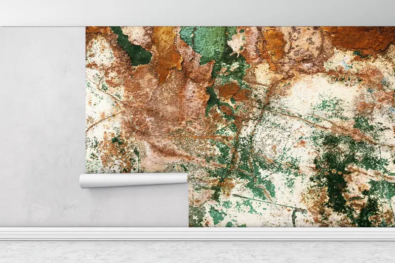Loft Wall Art, Old Wall Wall Painting, Abstract Mural, Brown And Gray Wall Art, Old Plaster Wall Mural, Old Wall Plaster Wall Painting, - 8