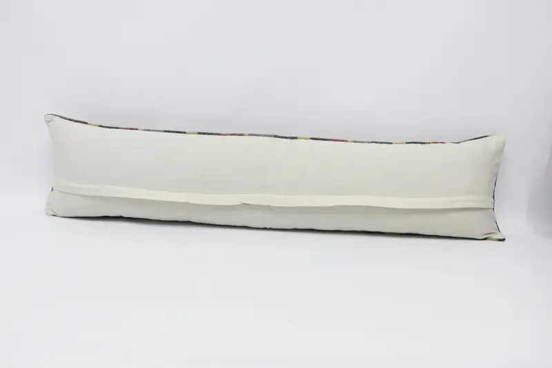 Boho Pillow, Handwoven Pillow Cover Cushion Cover, Cotton Pillow Sham, Kilim Pillow, Pillow Cover, 12x48 Blue Pillow Case, Interior Designer Pillow - 6