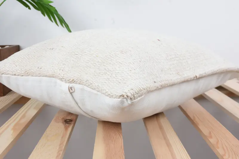 Garden Pillow Sham, Outdoor Bolster Pillow Sham, Vintage Kilim Pillow, Pillow for Sofa, 16x16 White Pillow Cover, Turkish Pillow, Pillow Cover - 6
