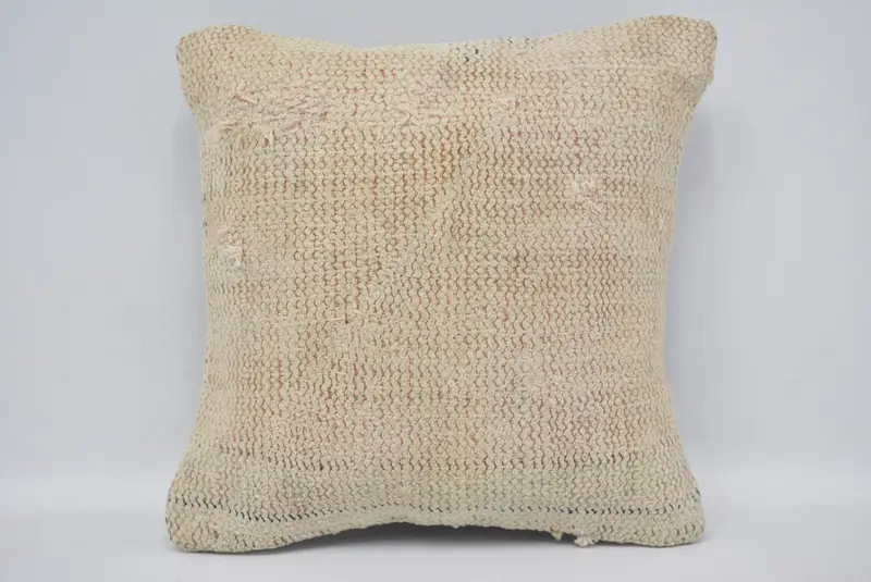 Kissengehäuse, Kissen für Sofa, Vintage -Kilim -Kissen, Kissen für Couch, Baumwollkissen, Bettkissen, 12x12 Beige Kissen, Weihnachtskissen Schein - 1