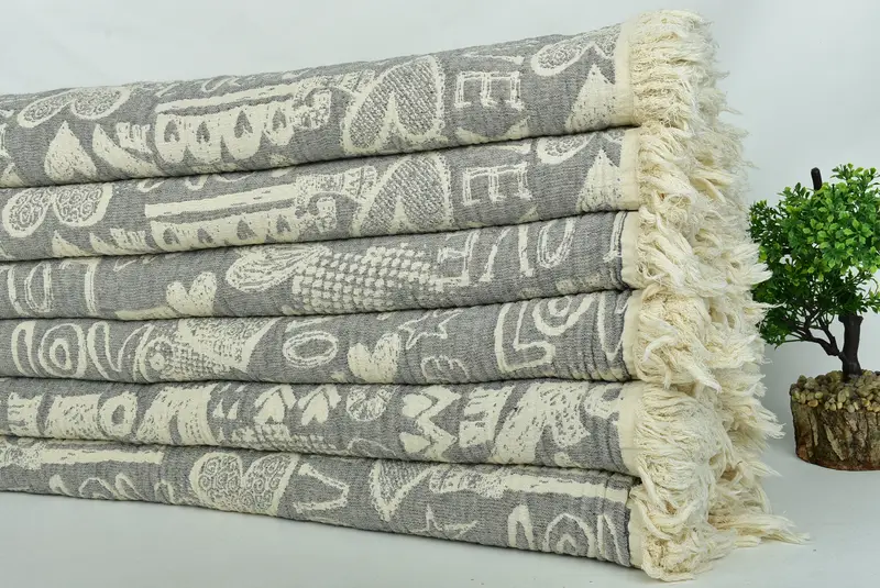 Bachelorette Party Favors, Monogram Blanket, 98x76 Cotton Love Design Towel, Custom Wedding Gift From Bridesmaid, Bridesmaid Gifts, Bachelor Gifts - 4