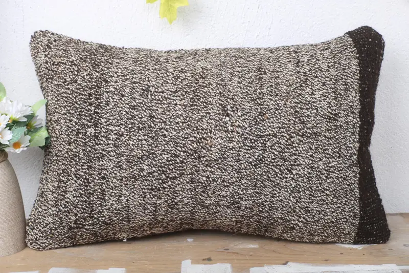 Kilim Cushion Sham, Throw Kilim Pillow, Anatolian Cushion Case, Handmade Kilim Cushion, 12x20 White Cushion Case, Cushion Cover - 2