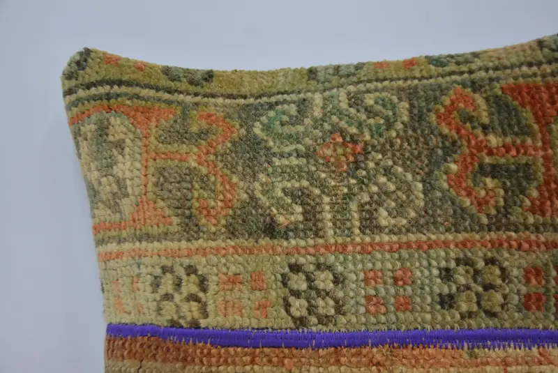 Cushion Case, Pillow for Couch, Seat Cushion Cover, Turkish Pillow, 16x16 Orange Pillow Sham, Bolster Throw Pillow Case, Boho Pillow - 2