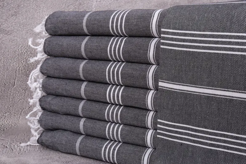 Hochzeitsgeschenk Pestemal Badetuch Beige gestreift, 40x71 Zoll