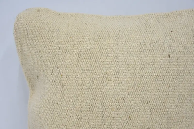 Cushion, 12x12 Beige Cushion, Kilim Cushion Sham, Gift Pillow, Turkish Rugs Cushion Case, Throw Kilim Pillow, Traditional Pillow Sham - 2
