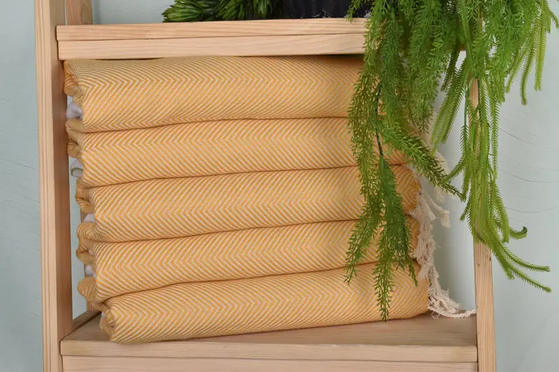 Wedding Gift Hand Towel Mustard Cotton Hand Towel, 20x40 Inches