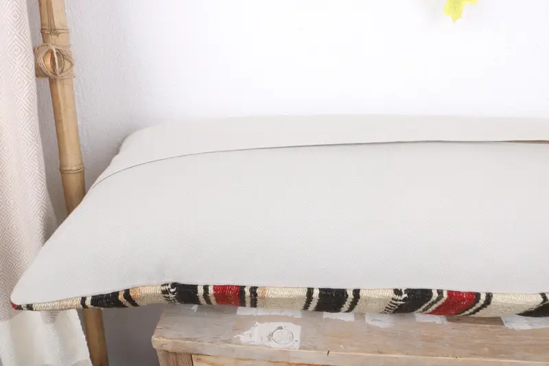 Muted Cushion, 16x48 White Pillow, Pillow, Muted Cushion Cover, Lounge Throw Cushion Cover, Kilim Pillow Cover, Pillow for Couch, Antique Pillows - 6