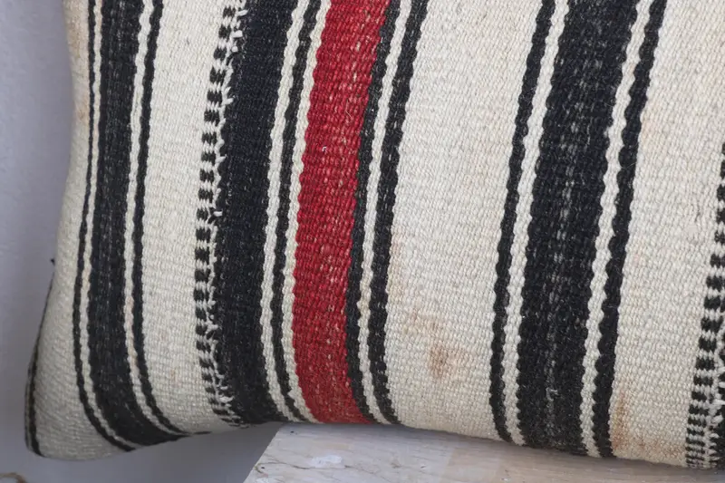 Muted Cushion, 16x48 White Pillow, Pillow, Muted Cushion Cover, Lounge Throw Cushion Cover, Kilim Pillow Cover, Pillow for Couch, Antique Pillows - 3
