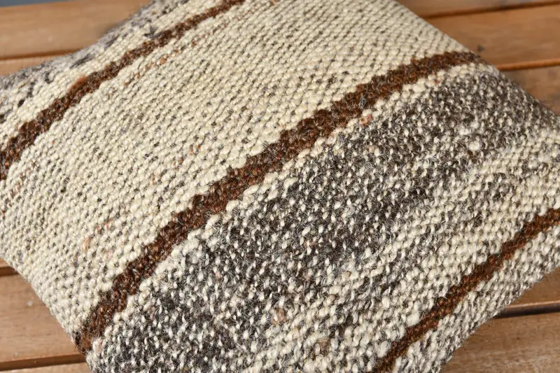 Gift Pillow, Vintage Kilim Pillow, Vintage Kilim Pillow Pillow Case, 12x12 Beige Pillow Cover, Cushion Cover, Pet Pillow Cover, Kilim Pillow - 3