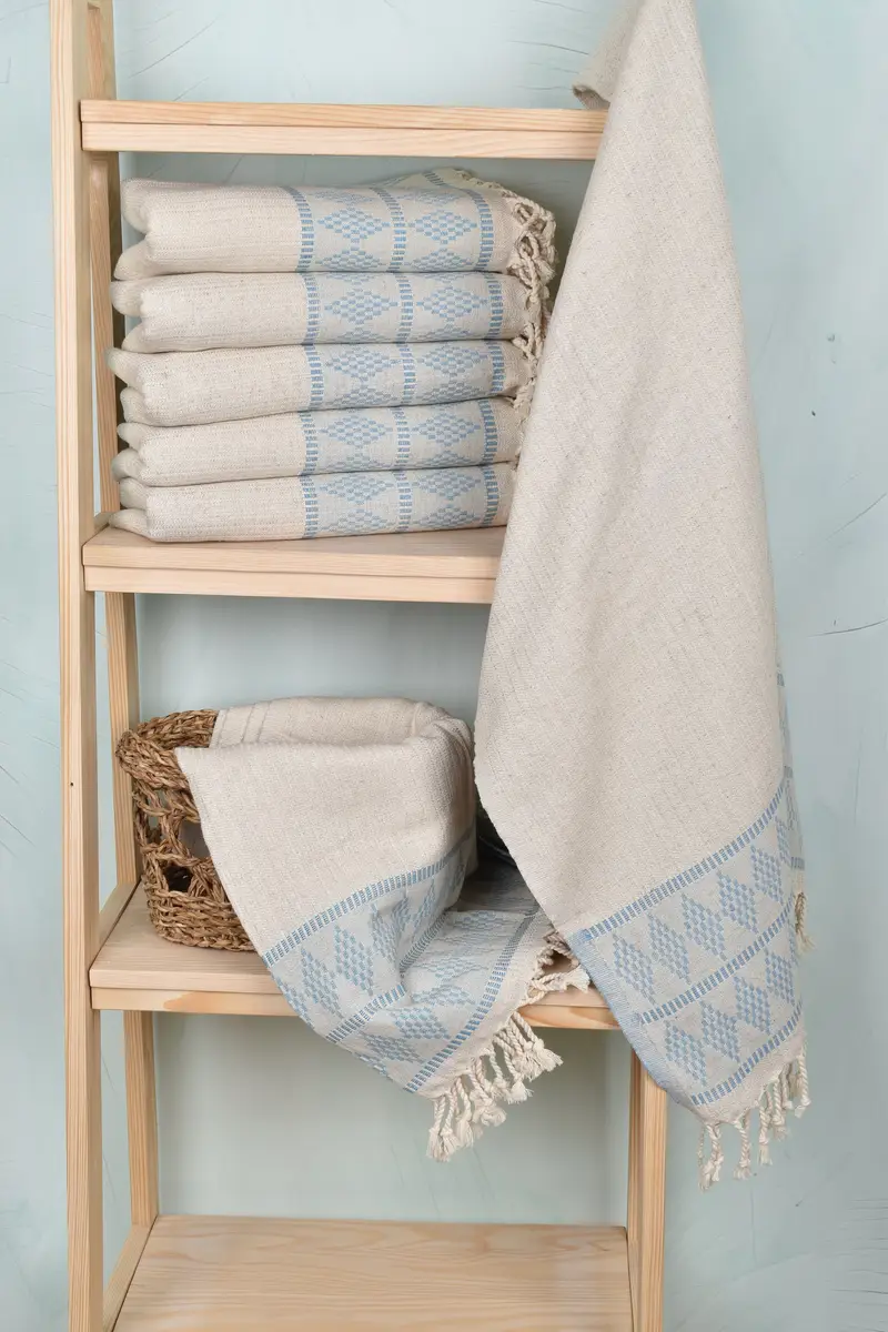 Christmas Gift, Embroidered Towel, Beach Towel Personalized, Bridesmaid Gifts, 70x36 Linen Kilim Design Towel, Bachelorette Party Gifts Bridesmaids - 3