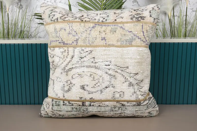 Throw Gift 24x24 inch Pillow, Home Decor Master Bedroom TexturedBrown Cushion - 1
