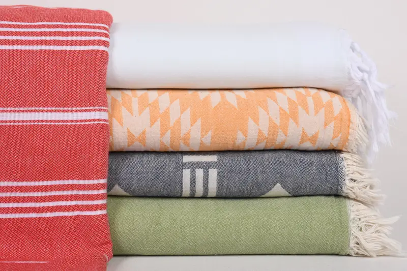 Woven Blanket, Bachelorette Large Towel, Personalized Gift For Her, Throw Blanket, Tablecloth, 80x60 Cotton Set of 5 Towel, Turkish Cotton Blanket - 1