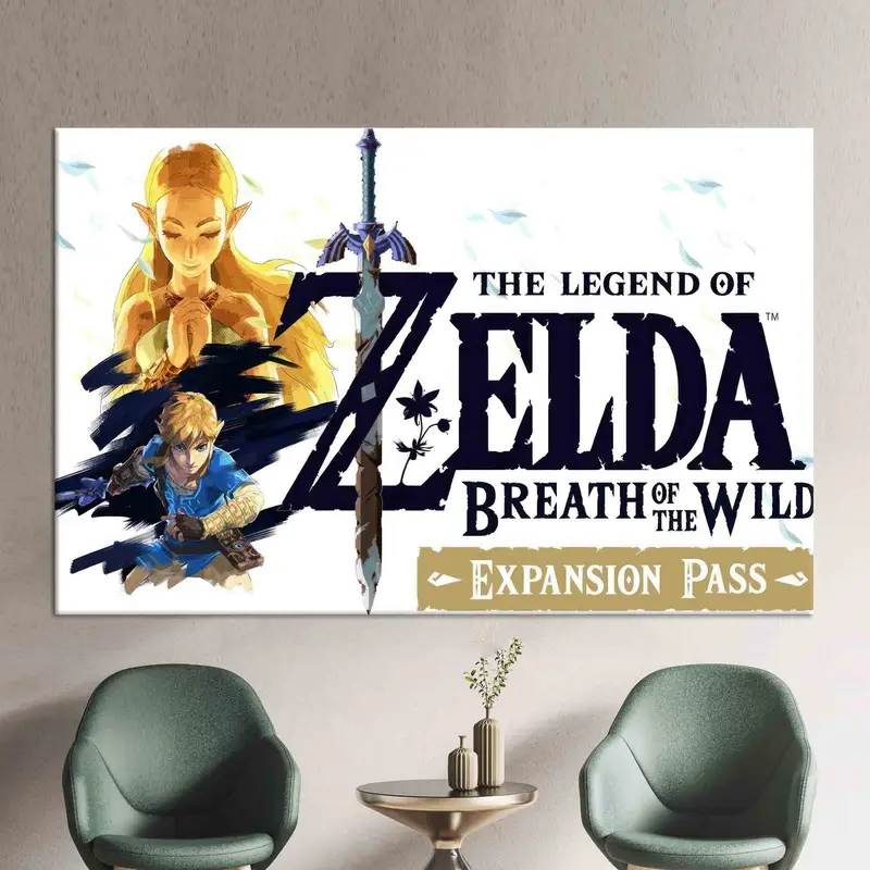 Elegant Zelda Canvas: Gamer's Play Room Trendy Decor