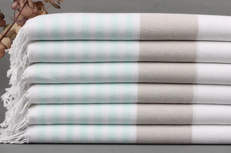 Wholesale Turkish Towel Beige Stripes, 40x71 Inches