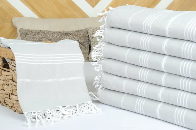 96x80 Cotton Striped Towel, Decorative Bedspread, Custom Wedding Gift From Bridesmaid, Couch Cover, Wedding Favors, Decorative Blanket, Tablecloth - 4