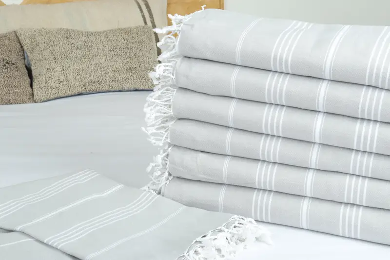 96x80 Cotton Striped Towel, Decorative Bedspread, Custom Wedding Gift From Bridesmaid, Couch Cover, Wedding Favors, Decorative Blanket, Tablecloth - 3