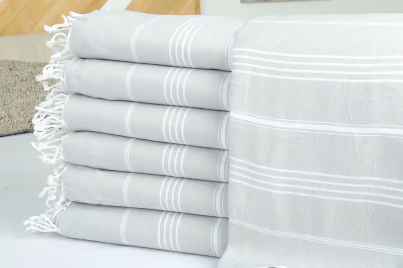 96x80 Cotton Striped Towel, Decorative Bedspread, Custom Wedding Gift From Bridesmaid, Couch Cover, Wedding Favors, Decorative Blanket, Tablecloth - 2