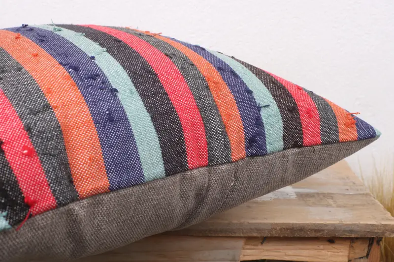 18x18 Red Pillow Cover, Shabby Chic Pillow Cover, Cushion, Vintage Kilim Pillow, Ethnical Kilim Rug Pillow, Pillow for Couch - 6