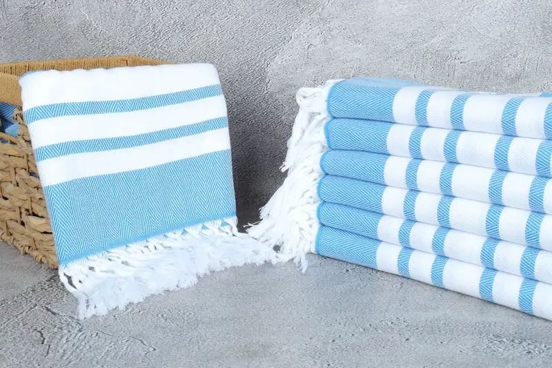 Best Friend Gift, Sand-Resistant Peshtemal, Gift Boxes Towel, Cotton towel, 68x36 Cotton Chevron Towel, Beach Towel Monogram, Handmade Gift - 3